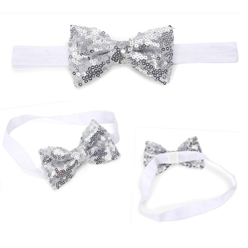 OAISNIT Baby Girl Mary Jane Flats Sparkly Soft Infant Princess Dress Crib Shoes with Headband - Image 4